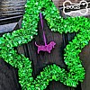 Bespoke Green Star Dog Breed Christmas Wreath - Bassett